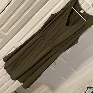 Dark olive green dress